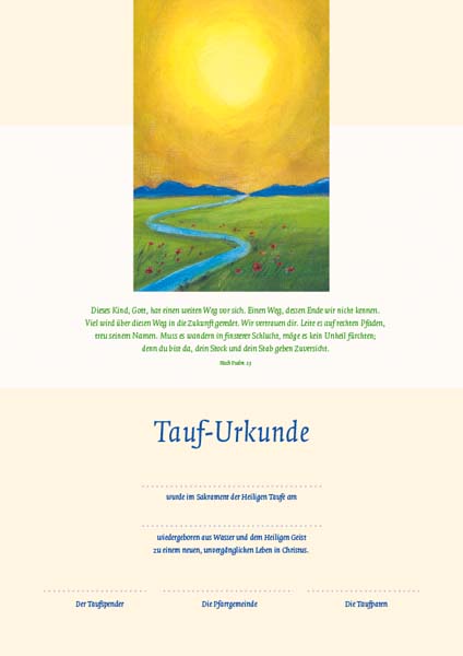 Tauf-Urkunde Tauf-Urkunde
