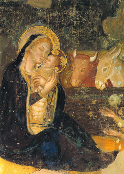 Kunst-Postkarte - Geburt Christi