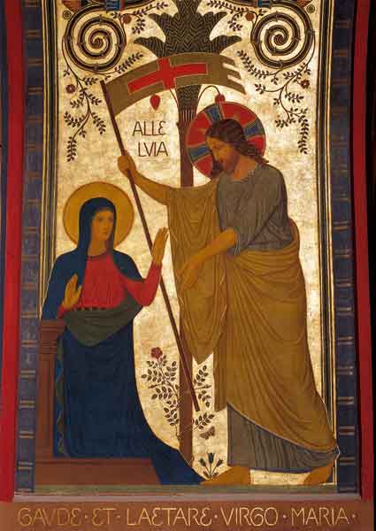 Kunst-Postkarte - Der Auferstandene erscheint seiner Mutter Kunst-Postkarte - Der Auferstandene erscheint seiner Mutter