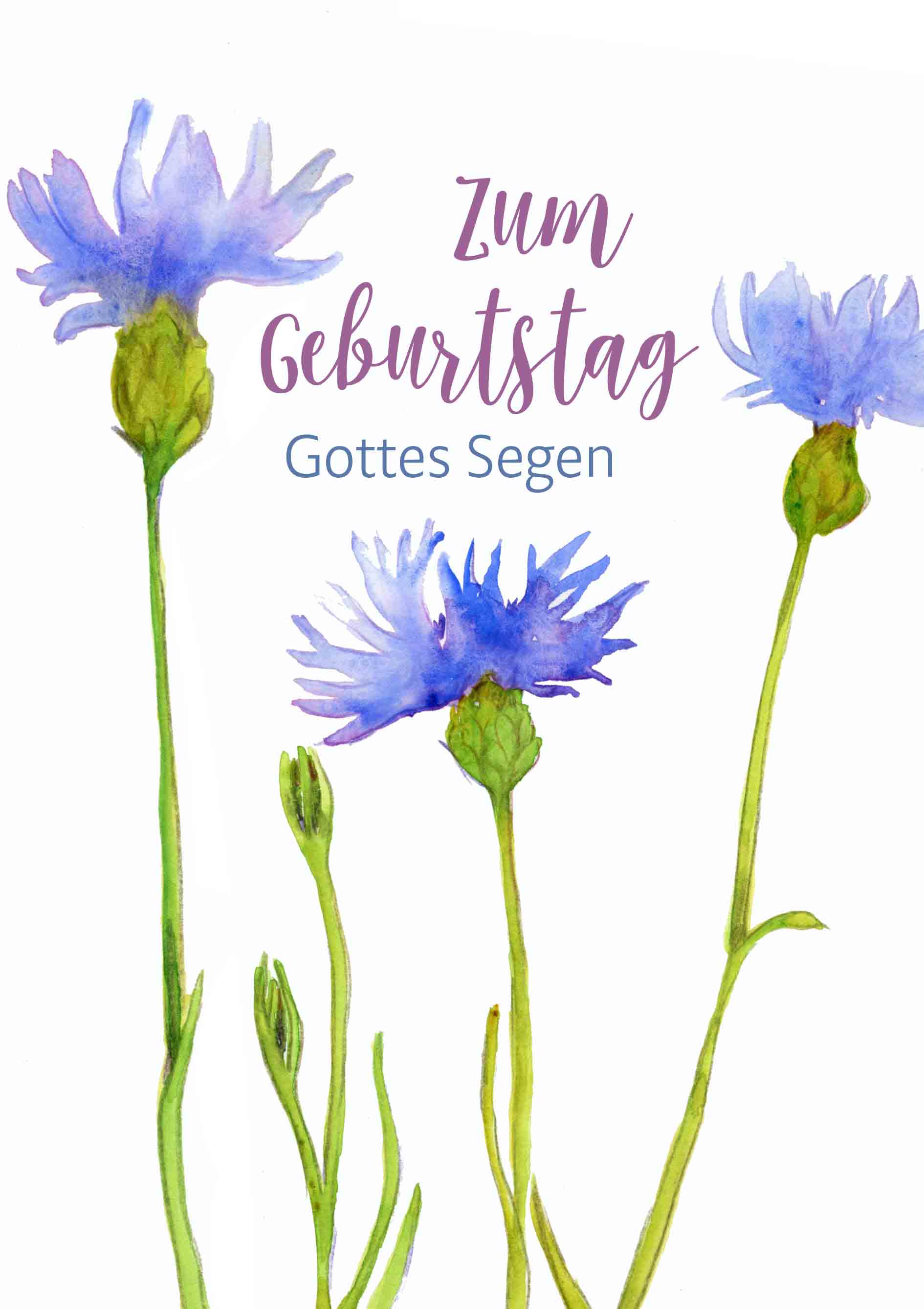 Kunst-Klappkarte - Zarter Segenswunsch Kunst-Klappkarte - Zarter Segenswunsch