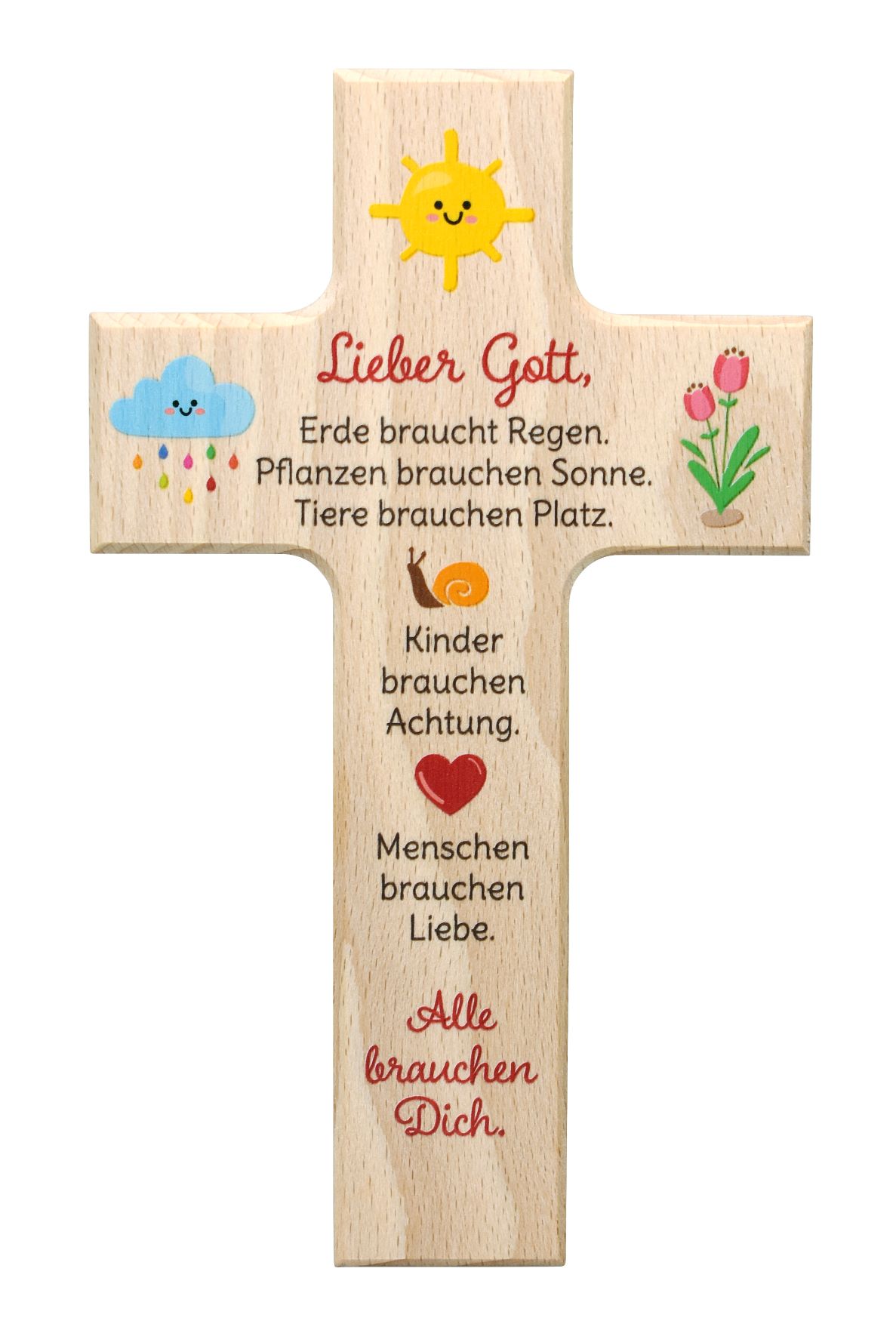  Holzkreuz - Lieber Gott