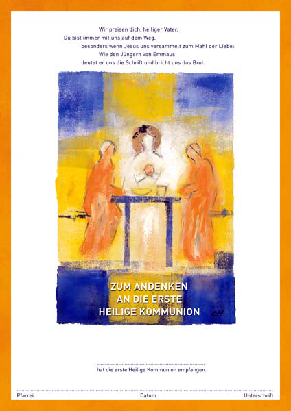 Urkunde zur Erstkommunion Urkunde zur Erstkommunion