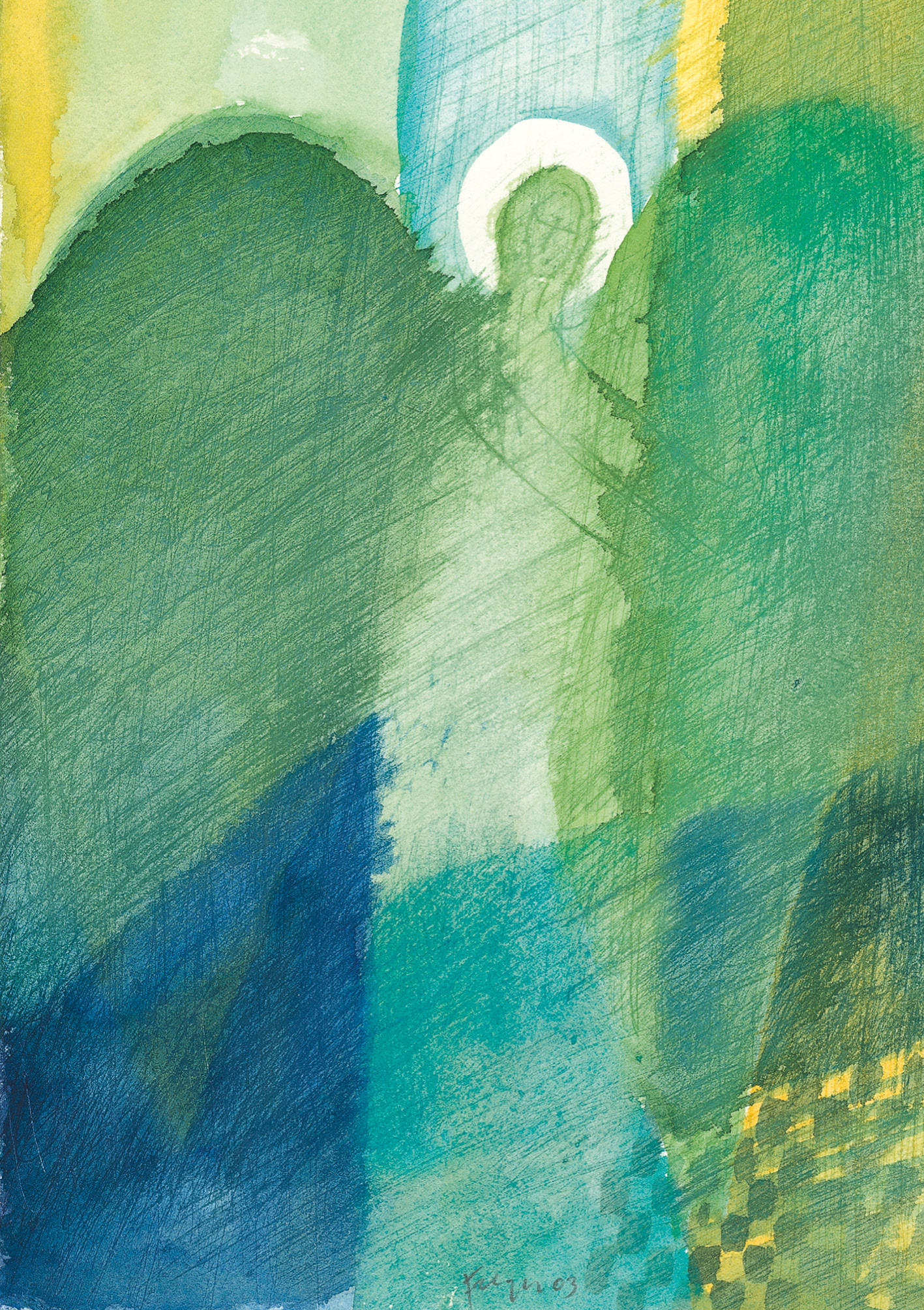 Kunst-Klappkarte - Andreas Felger - Engel der Hoffnung