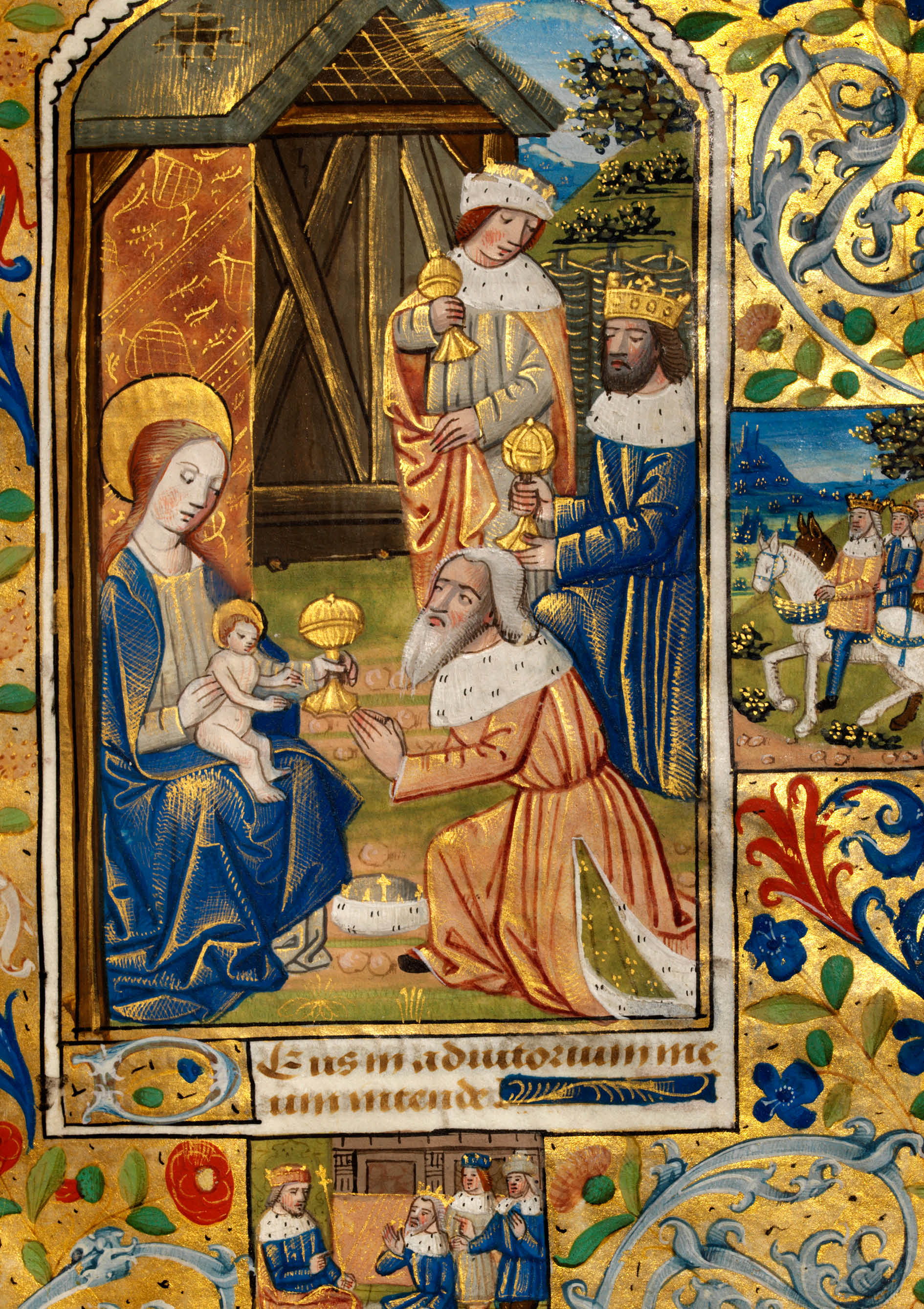 Kunst-Klappkarte - Anbetung der Heiligen Drei Könige