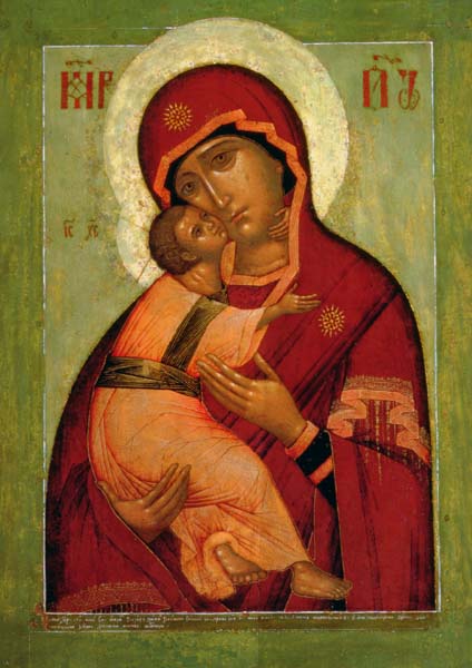 Klappkarte - Die Wladimir Madonna der Demut Klappkarte - Die Wladimir Madonna der Demut