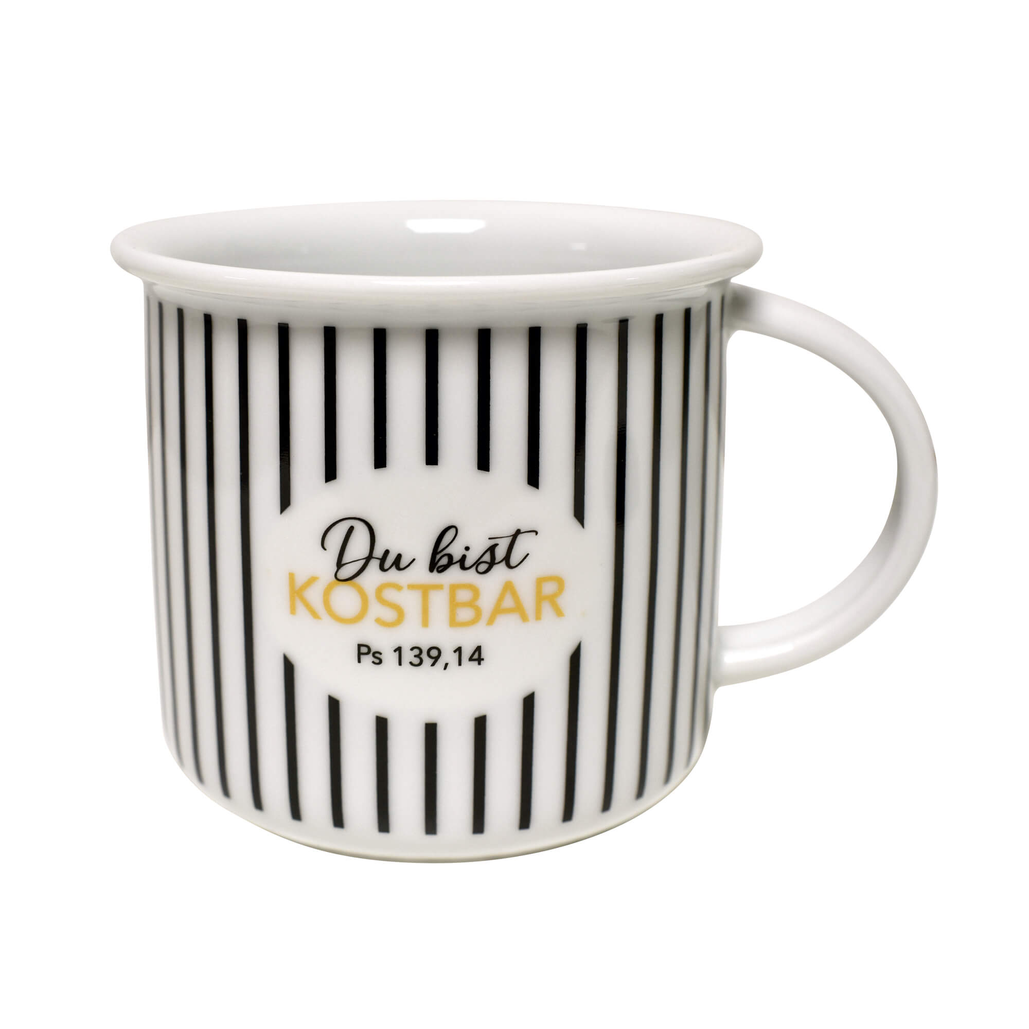 Retro-Porzellantasse "Kostbar"