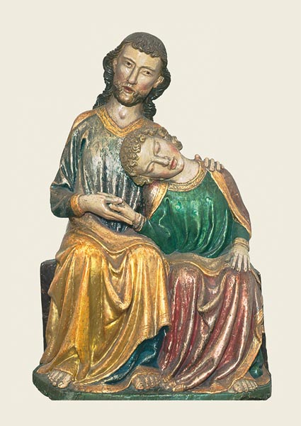 Kunst-Postkarte - Christus und Johannes