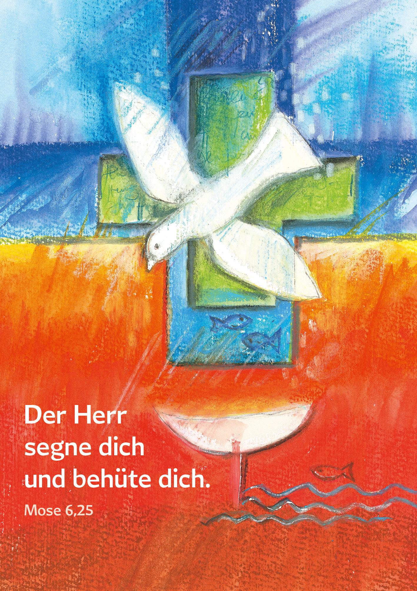 Klappkarte - Über meinem Leben Segen Klappkarte - Über meinem Leben Segen