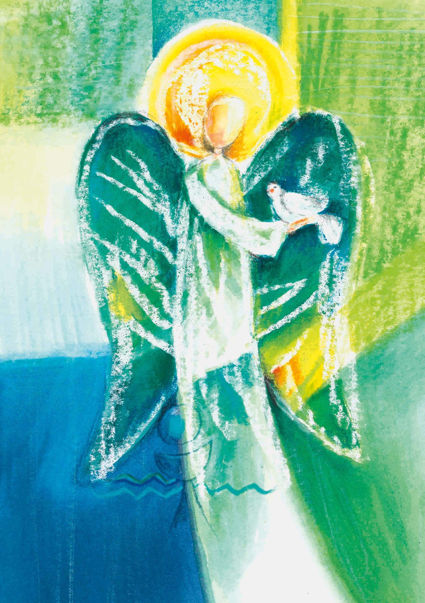 Kunst-Klappkarte - Friede sei mit Dir Kunst-Klappkarte - Friede sei mit Dir