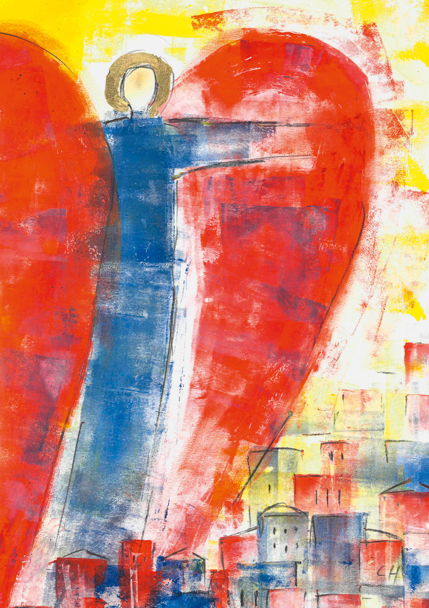 Kunst-Klappkarte - Ein Engel für die Welt Kunst-Klappkarte - Ein Engel für die Welt